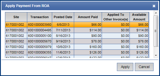 Washington Roa Form WashConnect WebHelp Version 1.7.4 > Home > Fleet > Invoice > Apply ROA ...